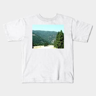 Highway though Montana's Hills and Mounds Kids T-Shirt